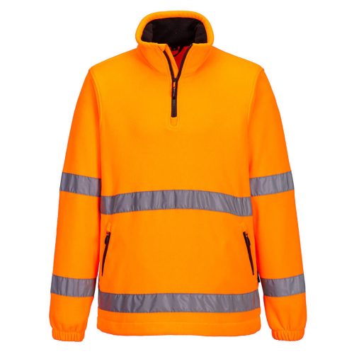 Portwest F302 Hi-Vis 1/2 Zip polár pulóver Narancs - M