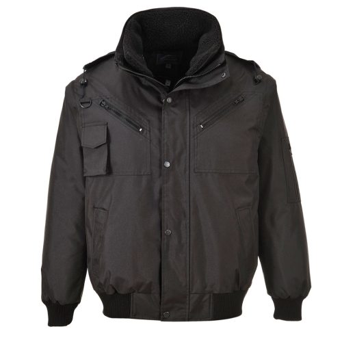 Portwest F465 4 az 1-ben Bomber dzseki Fekete - 3XL