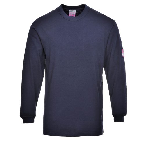 Portwest FR11 Lángálló, antisztatikus hosszú ujjú póló Navy - 5XL