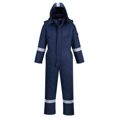 Portwest FR53 FR Anti-Static lángálló téli overál Navy - M