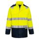 Portwest FR605 Bizflame Rain+ Hi-Vis Light Arc lángálló kabát Sárga / Navy - S