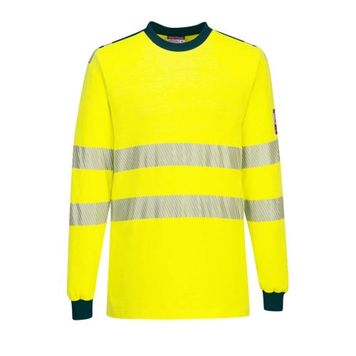 Portwest FR701 WX3 Lángálló Hi-Vis póló Sárga / Navy - M