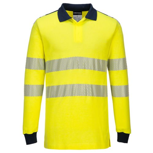 Portwest FR702 WX3 Lángálló Hi-Vis pólóing Sárga / Navy - 3XL