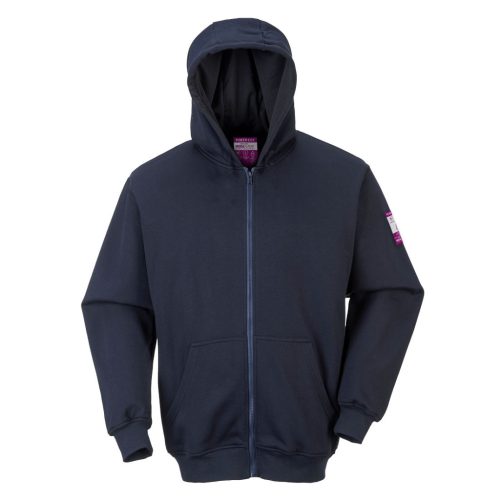 Portwest FR81 FR kapucnis pulóver Navy - XL