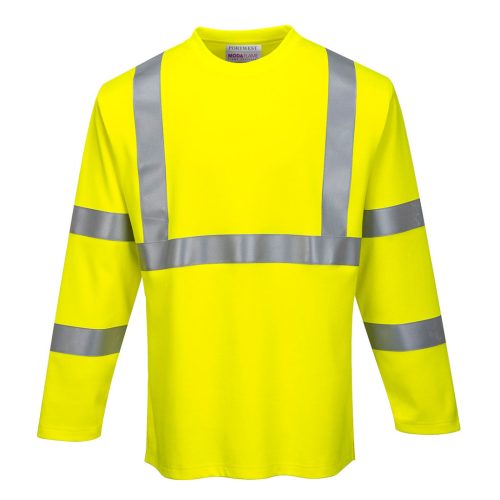 Portwest FR96 FR Hi-Vis hosszú ujjú pólóing Sárga - XL