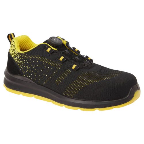 Portwest FT08 Compositelite Wire Lace Biztonsági Trainer S1P Fekete / Sárga - 40