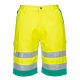 Portwest L043 Hi-Vis könnyű poli-pamut rövidnadrág Sárga / Kékeszöld - L