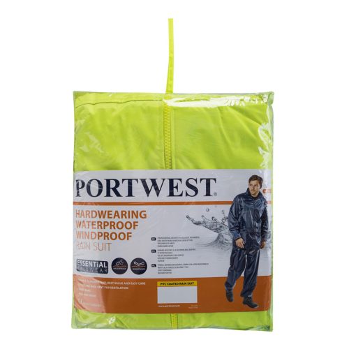 Portwest L440 Essentials esőruha (2 részes öltöny) Sárga - L