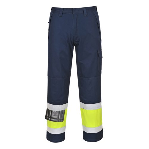 Portwest MV26 Hi-Vis Modaflame nadrág Sárga / Navy - 3XL