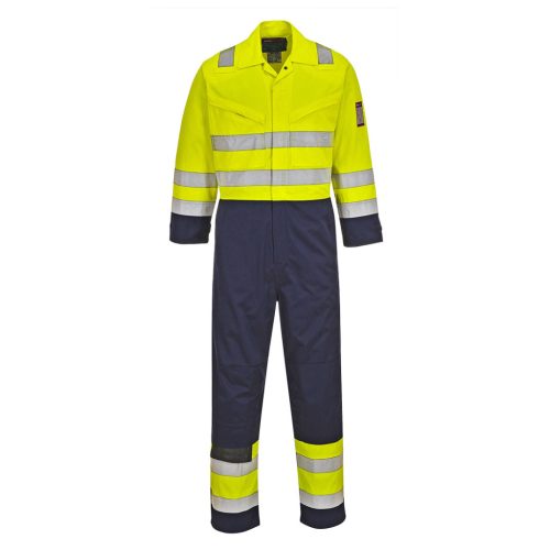 Portwest MV28 Hi-Vis Modaflame overál Sárga / Navy - M