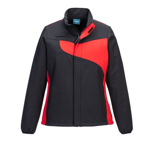 Portwest PW278 PW2 női Softshell kabát (2L) Fekete / Piros - XXL