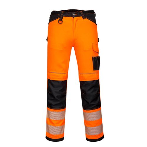 Portwest PW303 PW3 Hi-Vis könnyű stretch nadrág Narancs / Fekete - 32