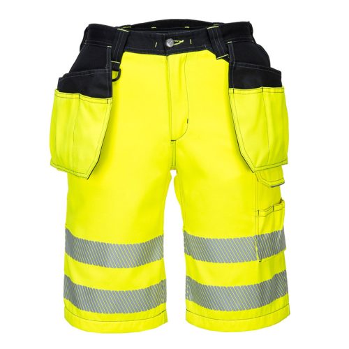 Portwest PW343 PW3 Hi-Vis Holster rövidnadrág Sárga / Fekete - 30