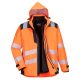 Portwest PW365 PW3 Hi-Vis 3-in-1 kabát Narancs / Fekete - XL