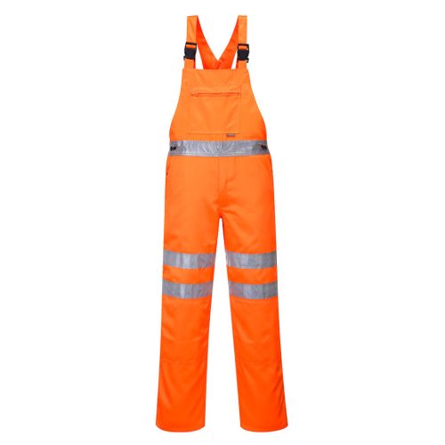 Portwest RT43 Hi-Vis polipamut kantáros nadrág Narancs - L