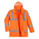 Portwest RT60 Hi-Vis légáteresztő rain traffic kabát Narancs - M