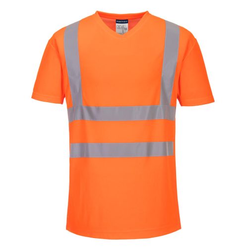 Portwest S179 Hi-Vis pamut póló pamut hálós betétes póló S/S Narancs - XL