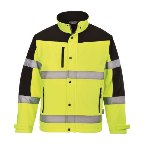 Portwest S429 Kéttónusú Softshell kabát (3L) Sárga / Fekete - XL