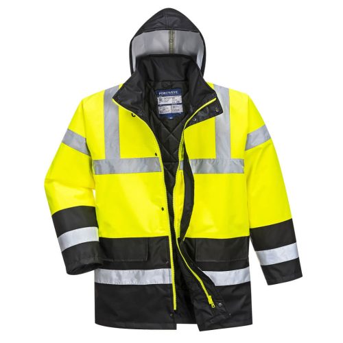 Portwest S466 Hi-Vis Kéttónusú Traffic kabát Sárga / Fekete - S