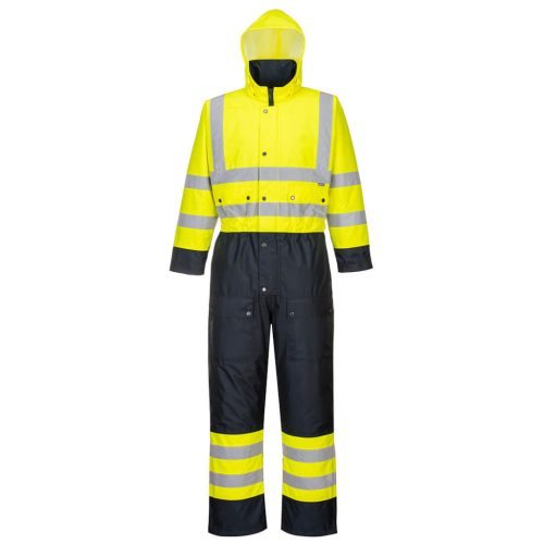 Portwest S485 Hi-Vis Contrast bélelt overál Sárga / Navy - M