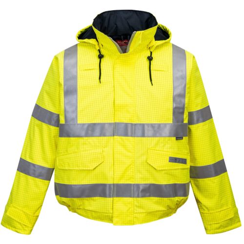 Portwest S773 Bizflame Rain Hi-Vis Antistatic FR bomber kabát Sárga - S