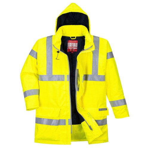 Portwest S778 Bizflame Rain Hi-Vis antisztatikus FR kabát Sárga - 3XL