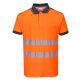 Portwest T180 PW3 Hi-Vis pólóing S/S Narancs / Navy - L