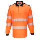 Portwest T184 PW3 Hi-Vis hosszú ujjú pólóing Narancs / Fekete - XL