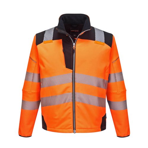 Portwest T402 PW3 Hi-Vis Softshell kabát Narancs / Fekete - S