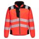 Portwest T402 PW3 Hi-Vis Softshell kabát Piros / Fekete - S