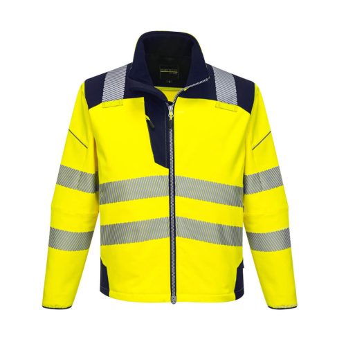 Portwest T402 PW3 Hi-Vis Softshell kabát Sárga / Navy - L