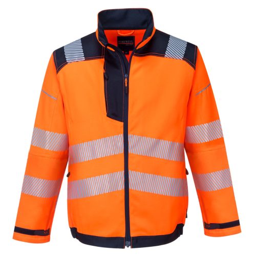 Portwest T500 PW3 Hi-Vis kabát Narancs / Navy - S